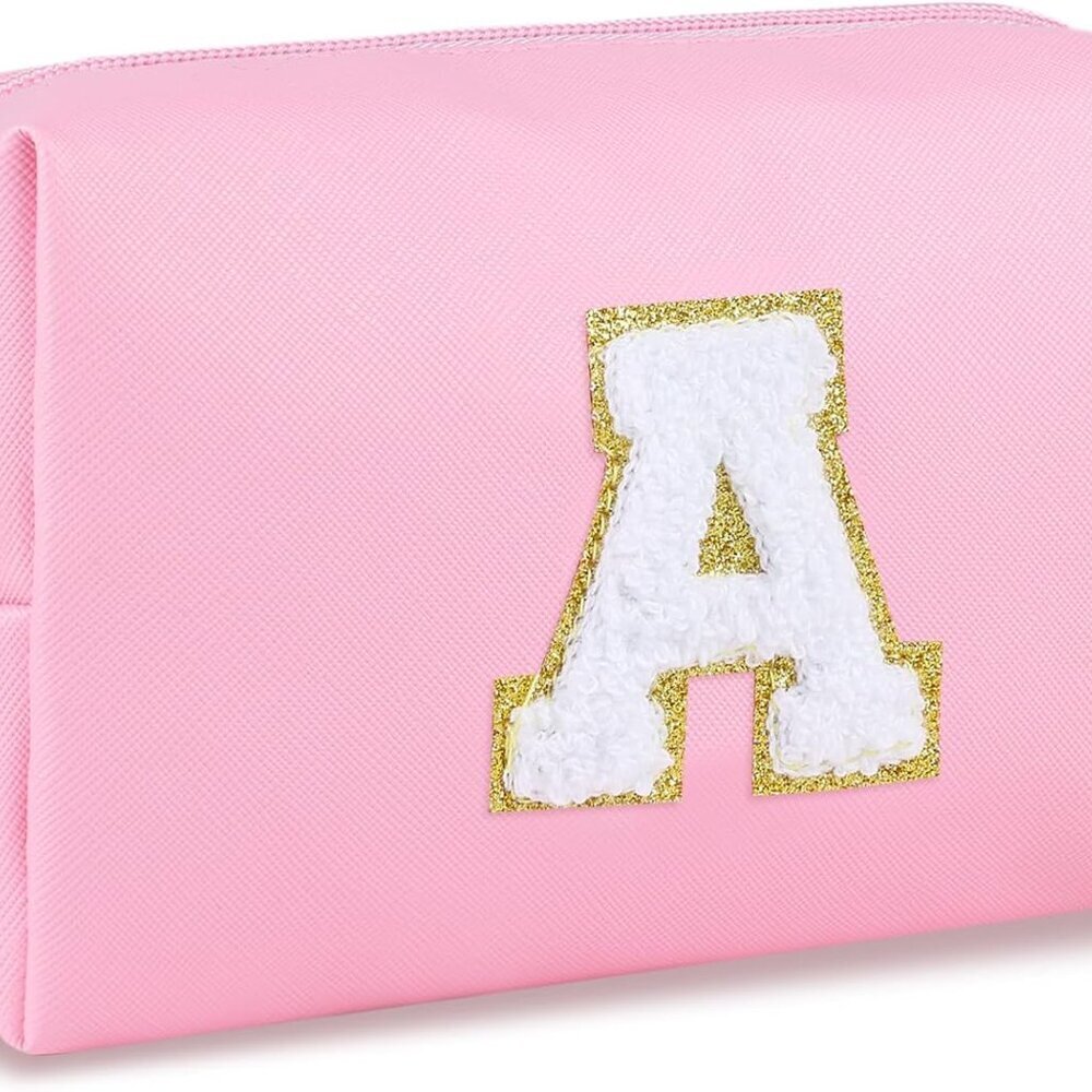Initial Makeup Bag Personalized Preppy Cosmetic B… - image 1
